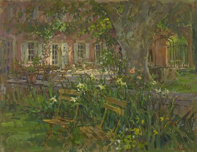 Provence-Terrasse mit Iris von Susan Ryder