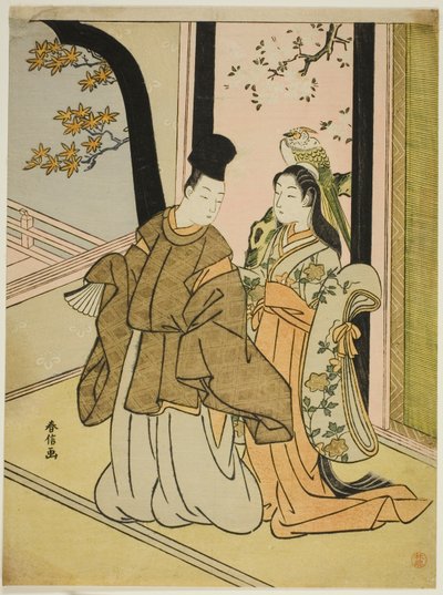 Hofmann und Dame von Suzuki Harunobu