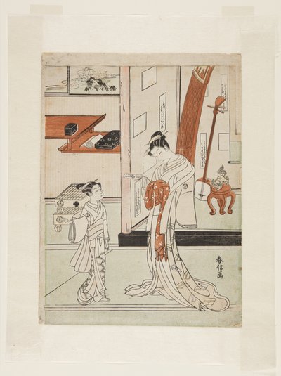 Geisha und Begleiterin von Suzuki Harunobu