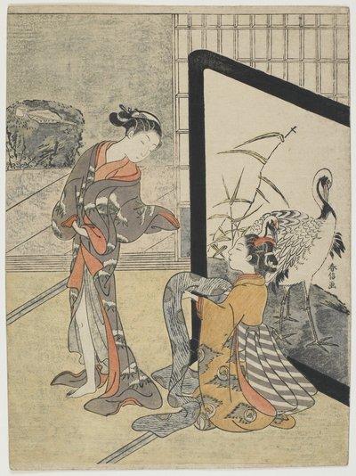 Anziehen, 1765-69 von Suzuki Harunobu