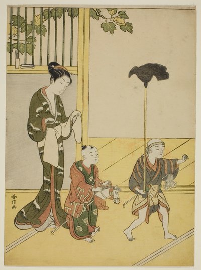 Spiel der Daimyo-Prozession von Suzuki Harunobu