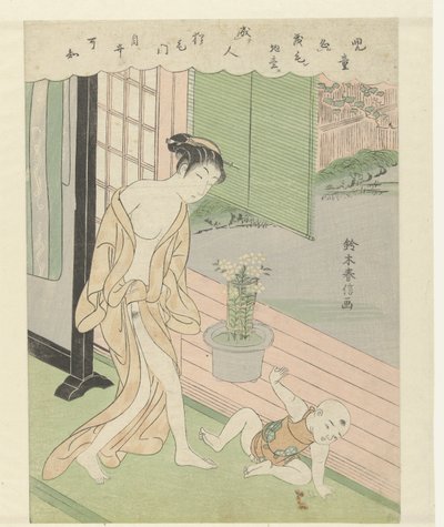 Frau und unartiges Kind von Suzuki Harunobu