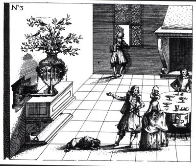 Vogelgesang-Musikbaum, veröffentlicht ca. 1670 von Swiss School