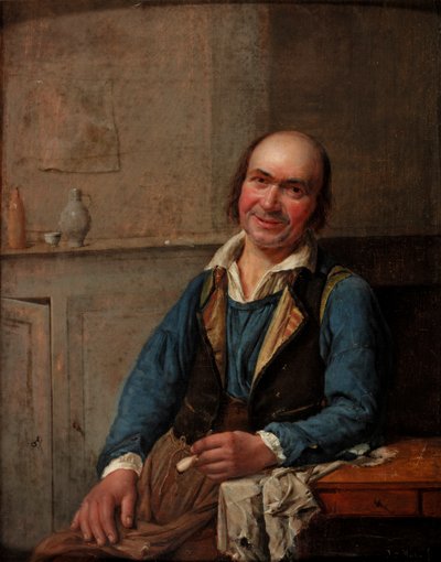 Porträt eines lächelnden Mannes, 1837 von T.F. Hutten
