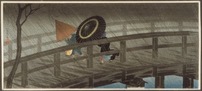Regen auf der Izumi-Brücke von Takahashi Hiroaki