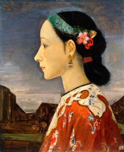 Profil einer Frau von Takeji Fujishima