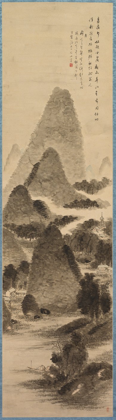 Landschaft mit Bootsfahrer von Tanomura Chikuden