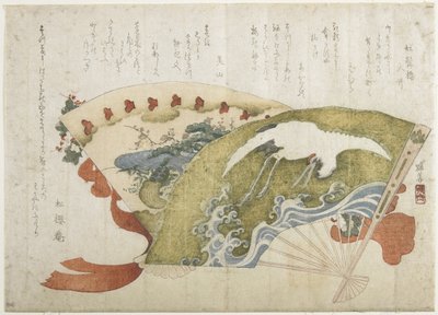 (Zwei Fächer), ca. 1820 von Teisai Hokuba