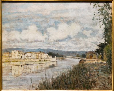 Am Ufer des Arno von Telemaco Signorini