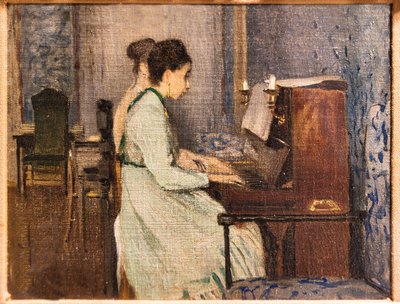 Die Klavierstunde von Telemaco Signorini