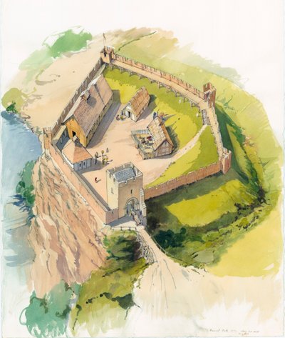 Barnard Castle, Durham, ca. 1100 von Terry Ball