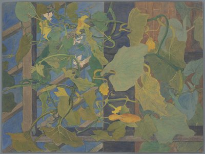 Gewächshaus mit Zierkürbissen von Theo van Hoytema (signed by artist)