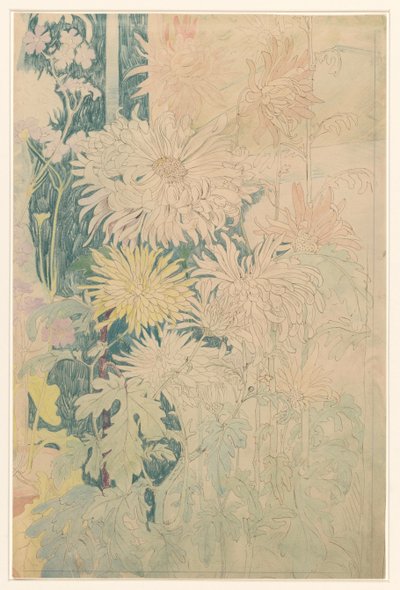 Chrysanthemen und einige andere Herbstblumen von Theo van Hoytema