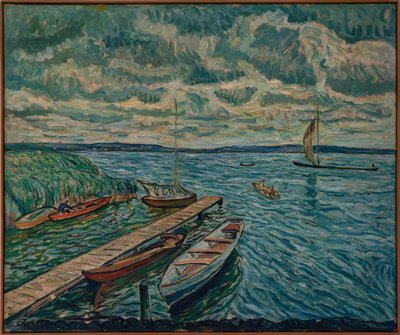 Kähne auf dem Schwielowsee von Theo von Brockhusen
