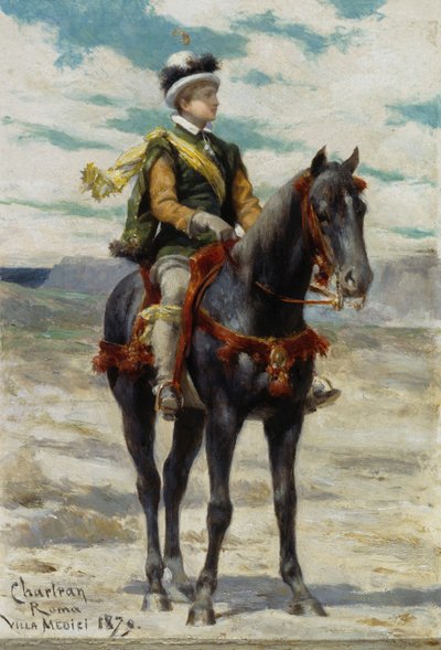 Junger Mann zu Pferd von Theobald Chartran