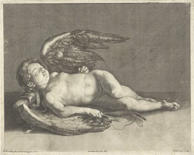 Schlafender Amor von Theodor Vercruys