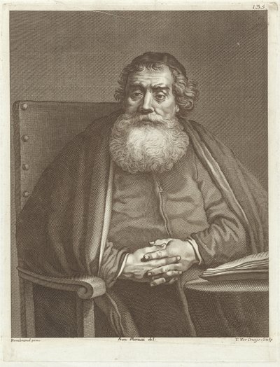 Sitzender Mann mit Bart von Theodor Vercruys