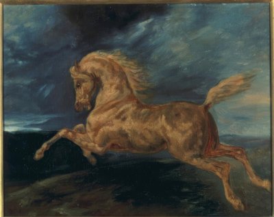 Pferd erschreckt durch Blitz von Theodore Gericault
