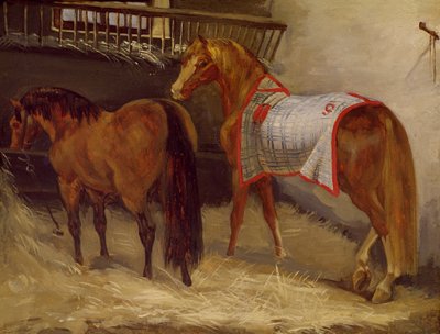 Pferde in den Ställen von Theodore Gericault