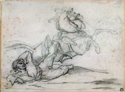 Mameluk fällt unter sein Pferd von Theodore Gericault