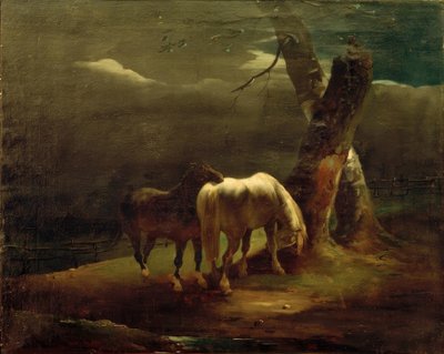 Pferde auf der Weide von Theodore Gericault