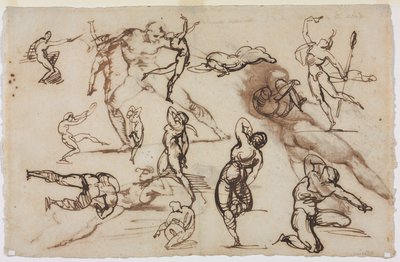 Blatt mit Skizzen (verso) von Theodore Gericault