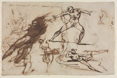 Blatt mit Skizzen recto, 1819 von Theodore Gericault