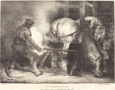 Der flämische Hufschmied von Theodore Gericault