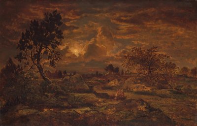 Sonnenuntergang bei Arbonne, ca. 1860-65 von Theodore Rousseau