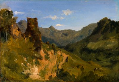 Tal in den Auvergne-Bergen von Theodore Rousseau