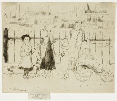 Ereignisse über den Geländern, Chelsea Embankment von Theodore Roussel