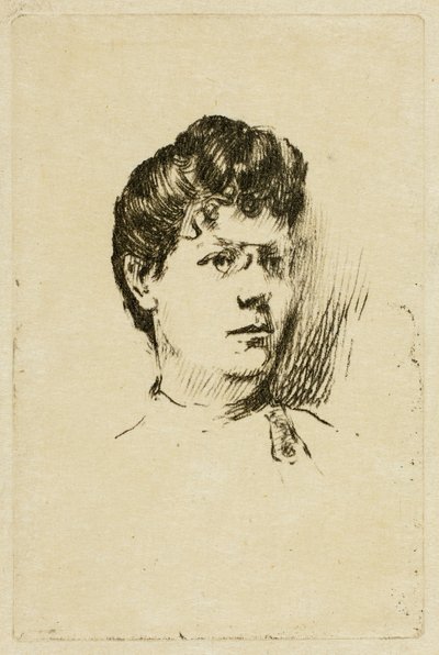 Skizze eines Frauenkopfes von Theodore Roussel