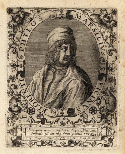 Marsilio Ficino, italienischer Gelehrter von Theodore de Bry