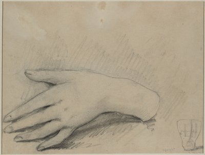 Studie einer Frauenhand, 1800er Jahre von Auguste Theodule Ribot