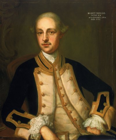 Kapitän Maurice Suckling (1725-1778) von Thomas (after) Bardwell