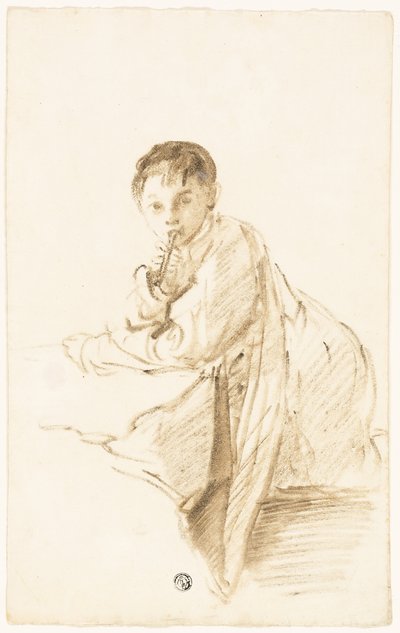 Kind mit Musikinstrument von Thomas Barker
