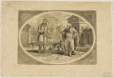 Fabel: Ein Mann von einem Hund gebissen von Thomas Bewick