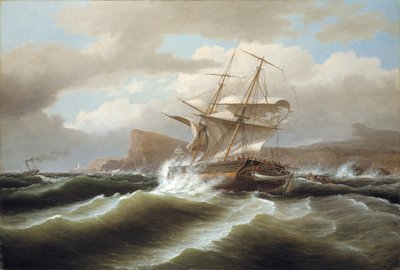 Ein amerikanisches Schiff in Not von Thomas Birch