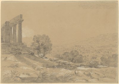 Tempel der Juno, Agrigentum von Thomas Cole