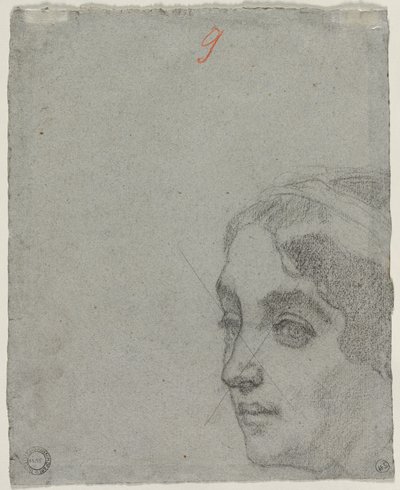 Kopf einer Frau (verso) von Thomas Couture