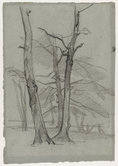 Landschaftsstudie mit Bäumen von Thomas Couture