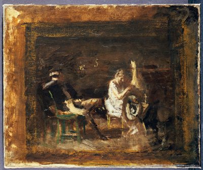 Studie für Courtship von Thomas Cowperthwait Eakins