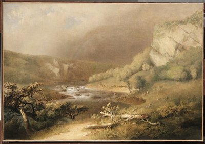 Fluss-Stromschnellen, 1825 von Thomas Doughty