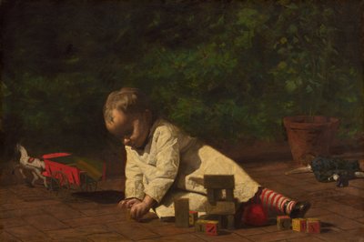 Baby beim Spielen, 1876 von Thomas Eakins