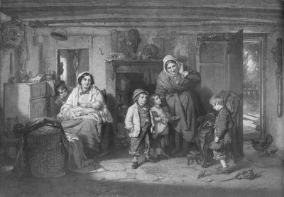 The Mitherless Bairn, ca. 1893, 1911 von Thomas Faed