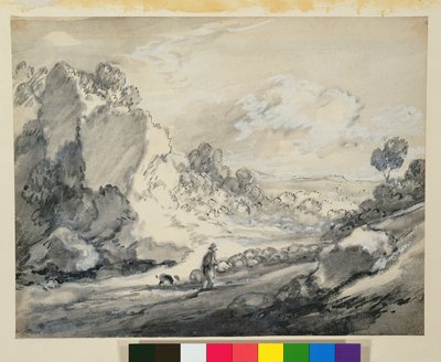 Ein Schäfer und seine Herde von Thomas Gainsborough