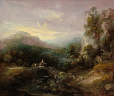 Berglandschaft mit Brücke, ca. 1783-1784 von Thomas Gainsborough