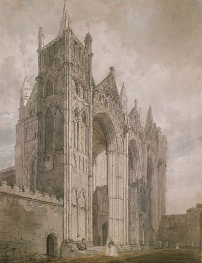 Westfassade der Kathedrale von Peterborough von Thomas Girtin