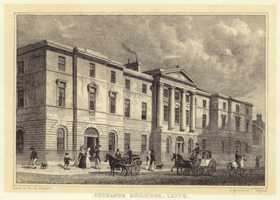 Exchange Buildings, Leith (Gravur) von Thomas Hosmer (after) Shepherd