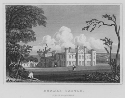 Dundas Castle, Linlithgowshire von Thomas Hosmer Shepherd